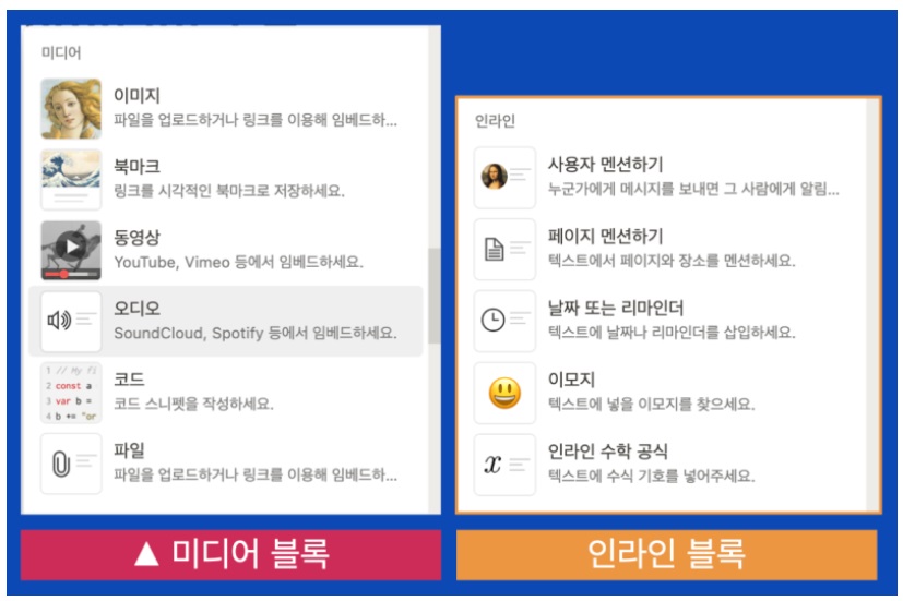 노션 사용법 3 : 기본 블록 종류와 글쓰기 image