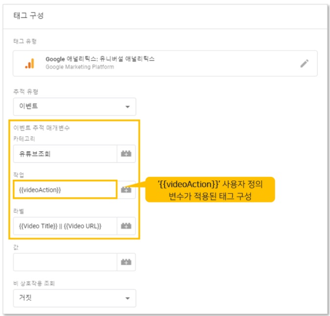 구글 태그관리자를 통해 GA 유튜브조회 이벤트 설정하기 image