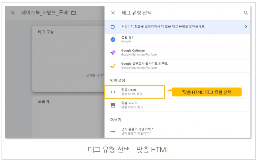 구글 태그관리자를 통해 페이스북 기본/이벤트 픽셀 설치하기 image