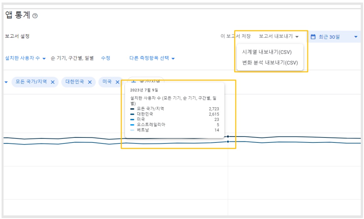 플레이스토어 앱 설치수 확인하기 image