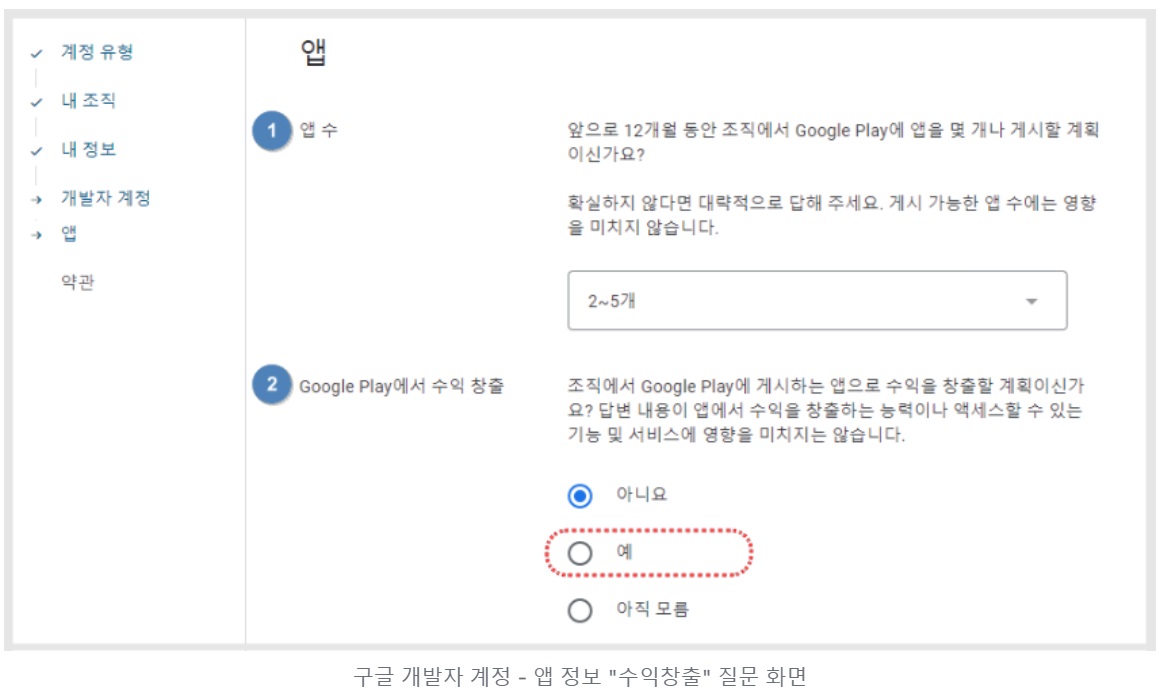 구글 개발자 계정 - 통신판매업 신고 image