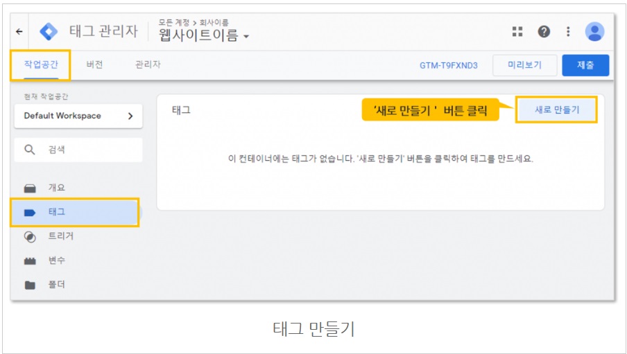 구글 태그관리자를 통해 구글애즈 태그 설치하기 image