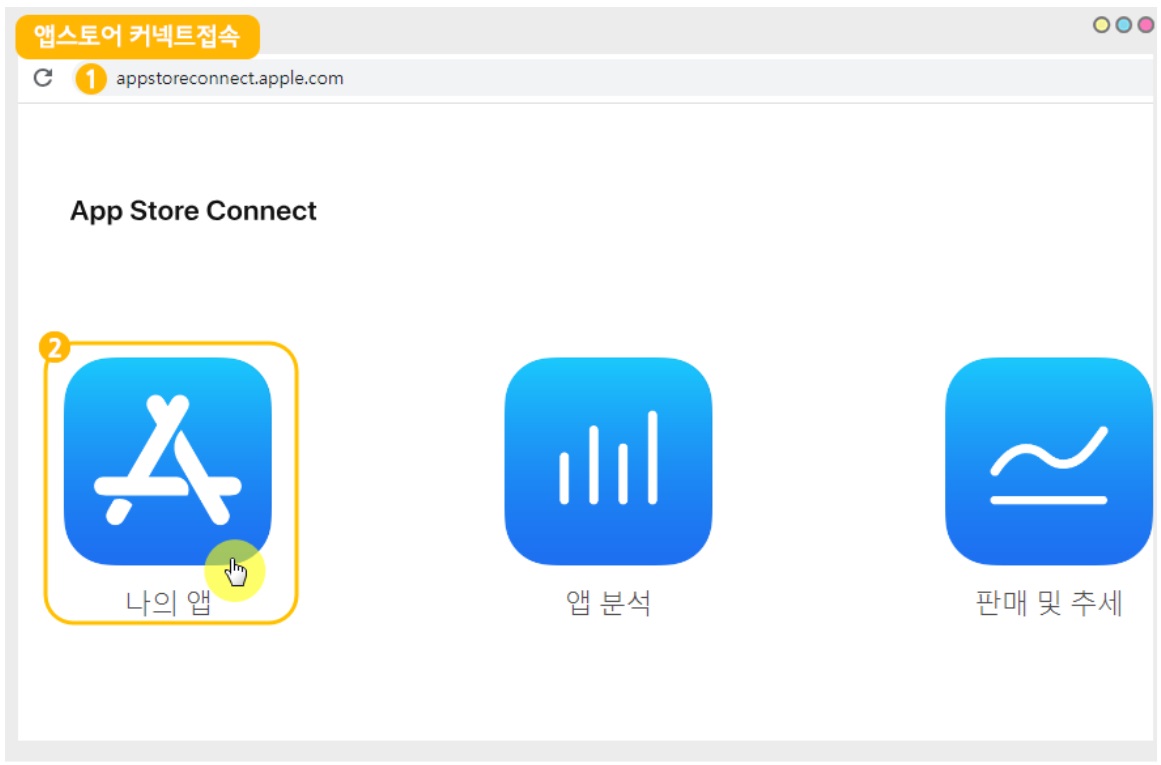 앱스토어 출시 후 관리 페이지 image