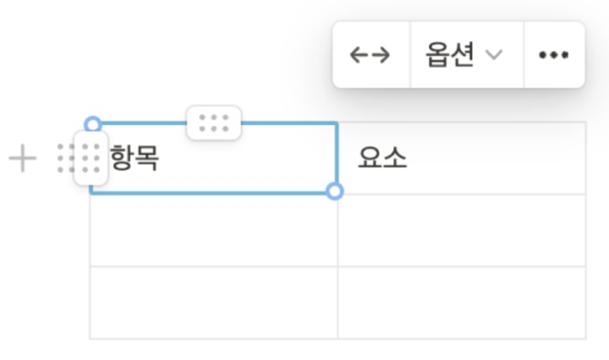 노션 사용법 4 : Notion에 간단한 표 넣기 image