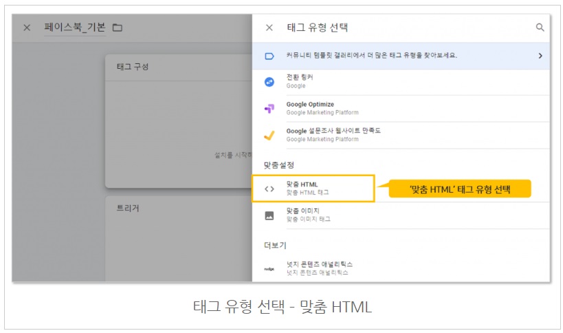 구글 태그관리자를 통해 페이스북 기본/이벤트 픽셀 설치하기 image