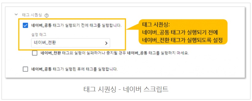 구글 태그관리자를 통해 네이버 공통/전환 스크립트 설치하기 image