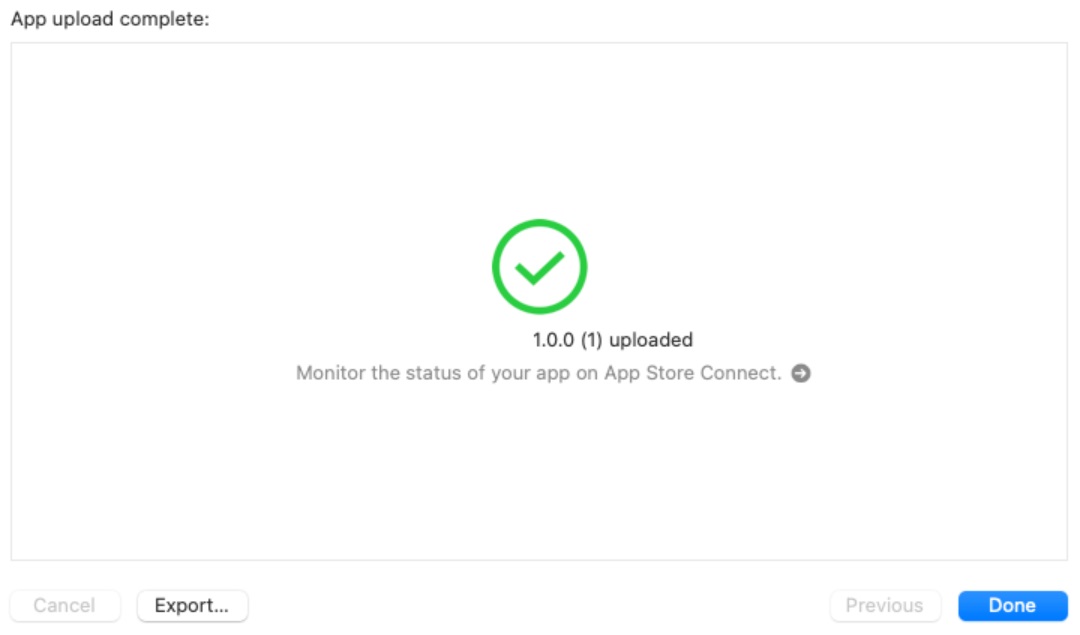 앱 Archive 및 TestFlight 구성 image